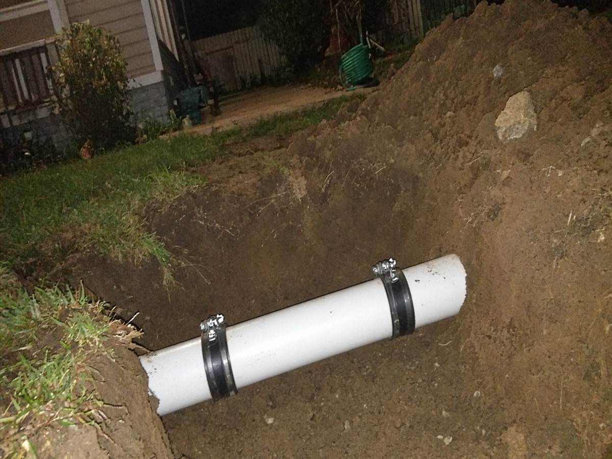 After: Roots in a 1928 Lateral: Sewer Repair Near Avenida Del Mar, San Clemente